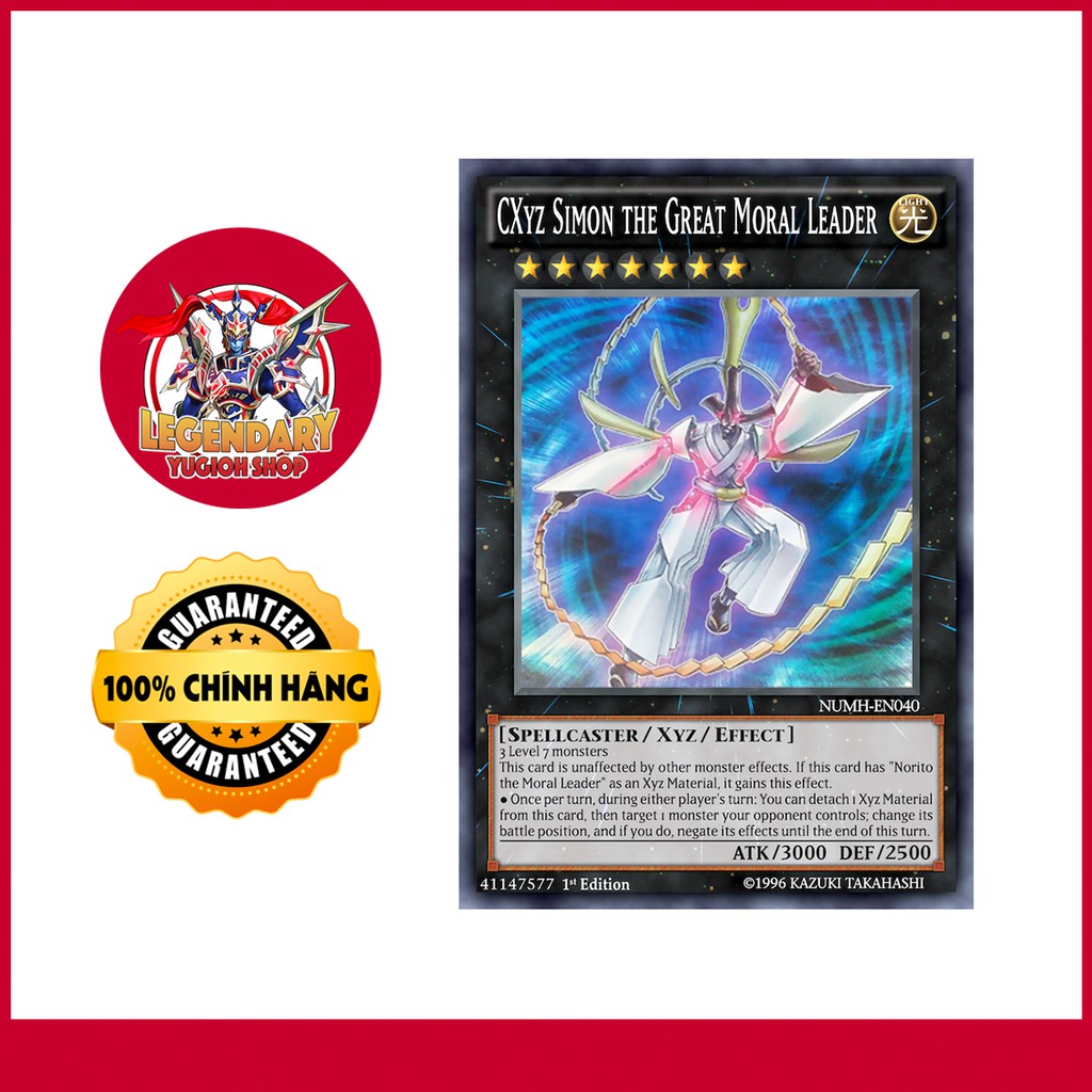 [Thẻ Bài Yugioh Chính Hãng] Cxyz Simon The Great Moral Leader