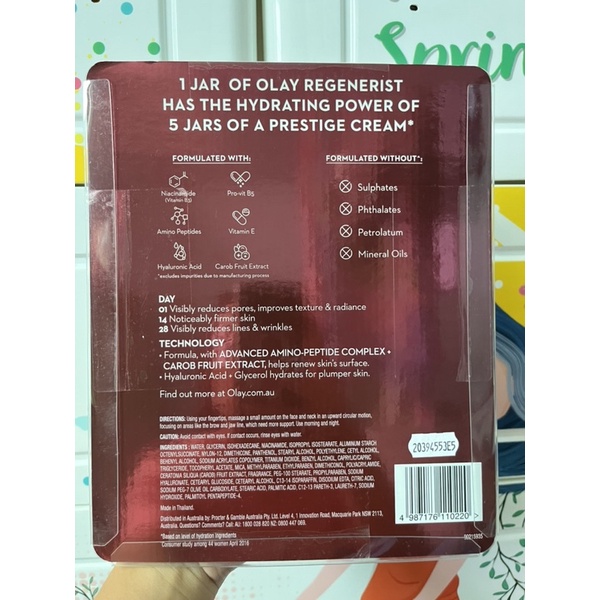 Set 2 Kem dưỡng ẩm chuyên sâu Olay Regenerist Advanced Anti-Ageing Micro-Sculpting Face Cream Moisturiser 50g