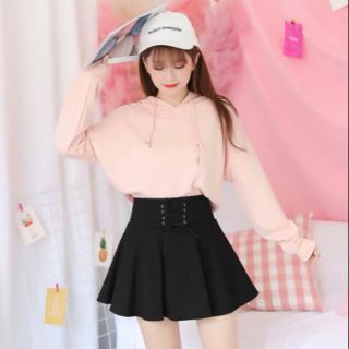 Chân váy xòe đan eo kèm quần