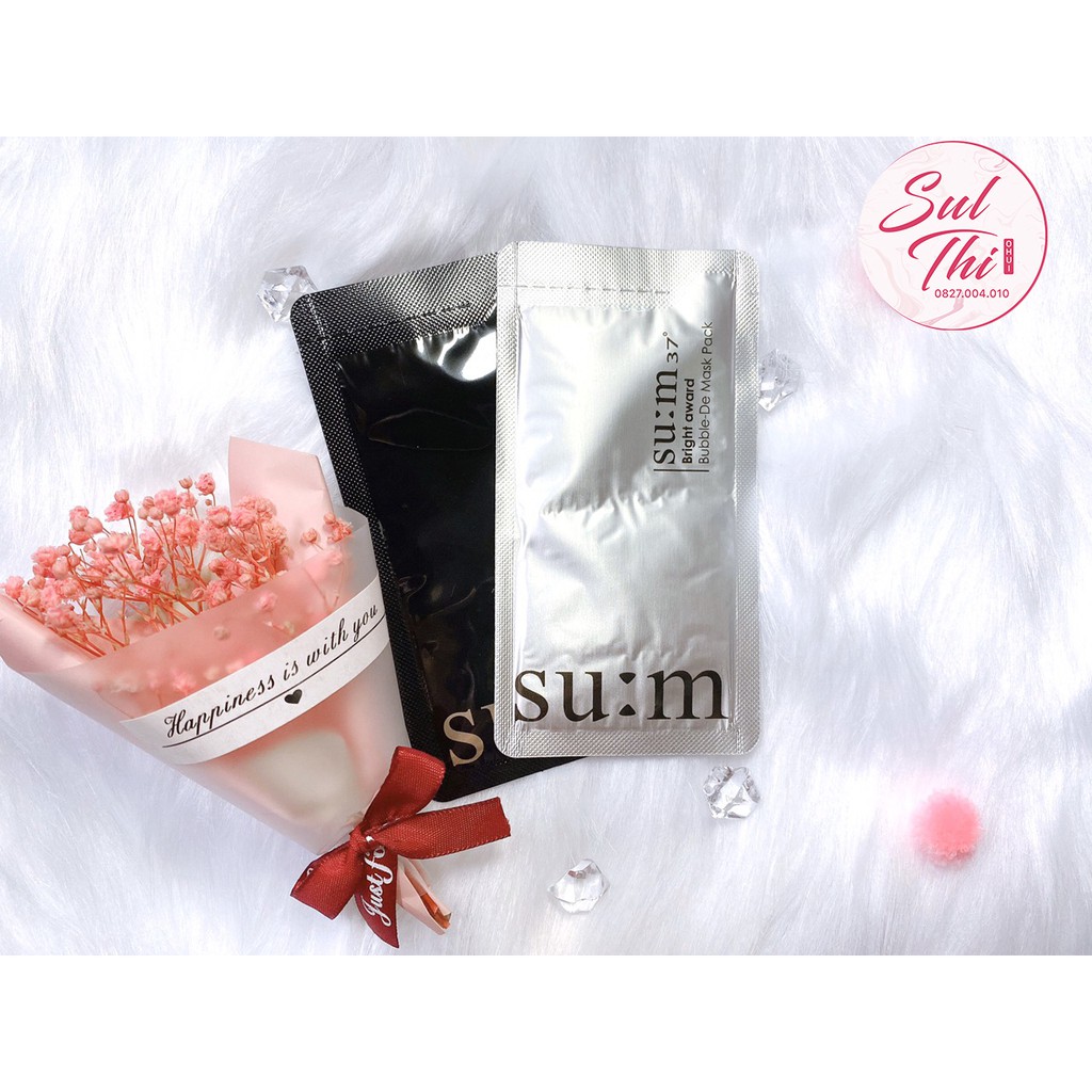 Mặt nạ sủi bọt thải độc da Sum37 Bright Award Bubble-De Mask