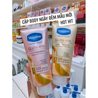 Dưỡng Thể Vaseline Healthy Btight Gluta Hya Serum 10x
