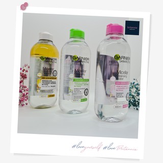 (Bill UK) Britannia - Tẩy trang Garnier Micellar Water (đủ màu) 100ml - 400ml