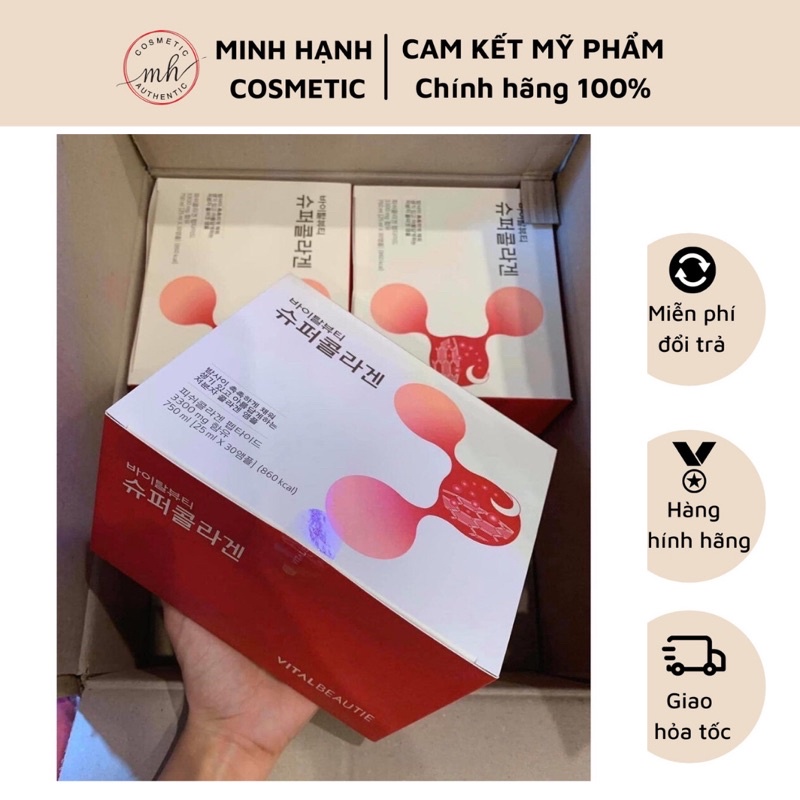 Nước uống Collagen Hàn quốc VB Program Shuper Collagen, làm đẹp da 3000mg, hàng chính hãng (30 ống)