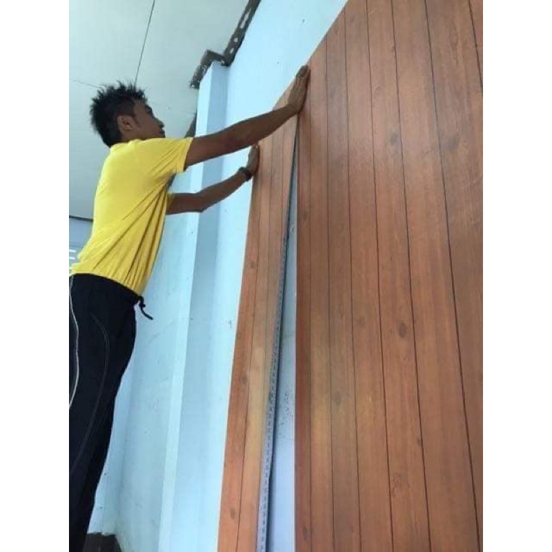 Giấy dán tường giả gỗ ❤FREESHIP❤️⭐️màu vàng nâu trơn có sẵn keo khổ 45cm