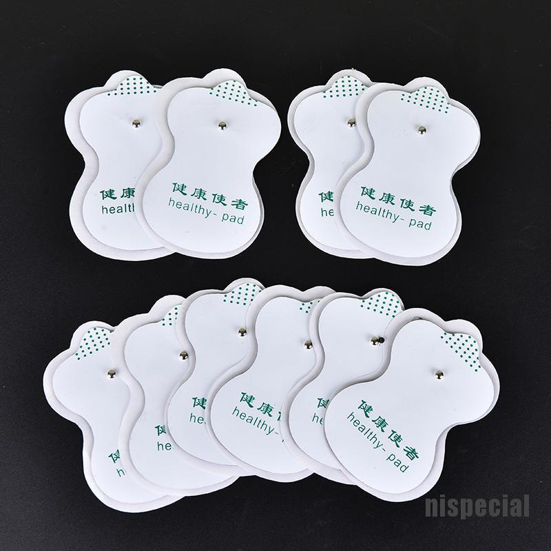 [nis-beauty] 10pcs white electrode patch pads for digital therapy machine massager tools