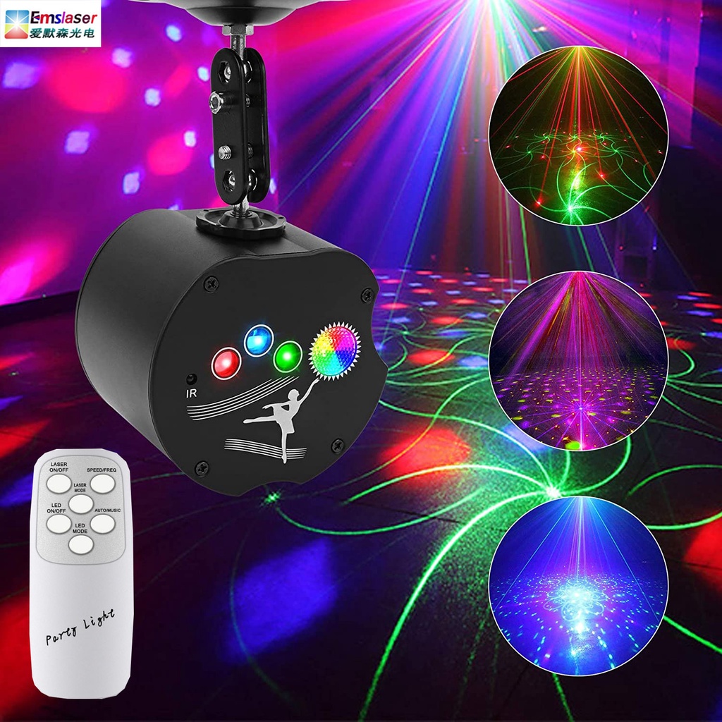 Đèn Laser Phòng Bay Mini Cảm Biến Theo Nhạc Dùng Cho Phòng Bay Karaoke Bar...