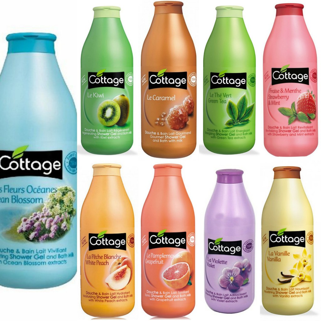 Sữa tắm Cottage của Pháp 750ml (nhiều mùi hương)