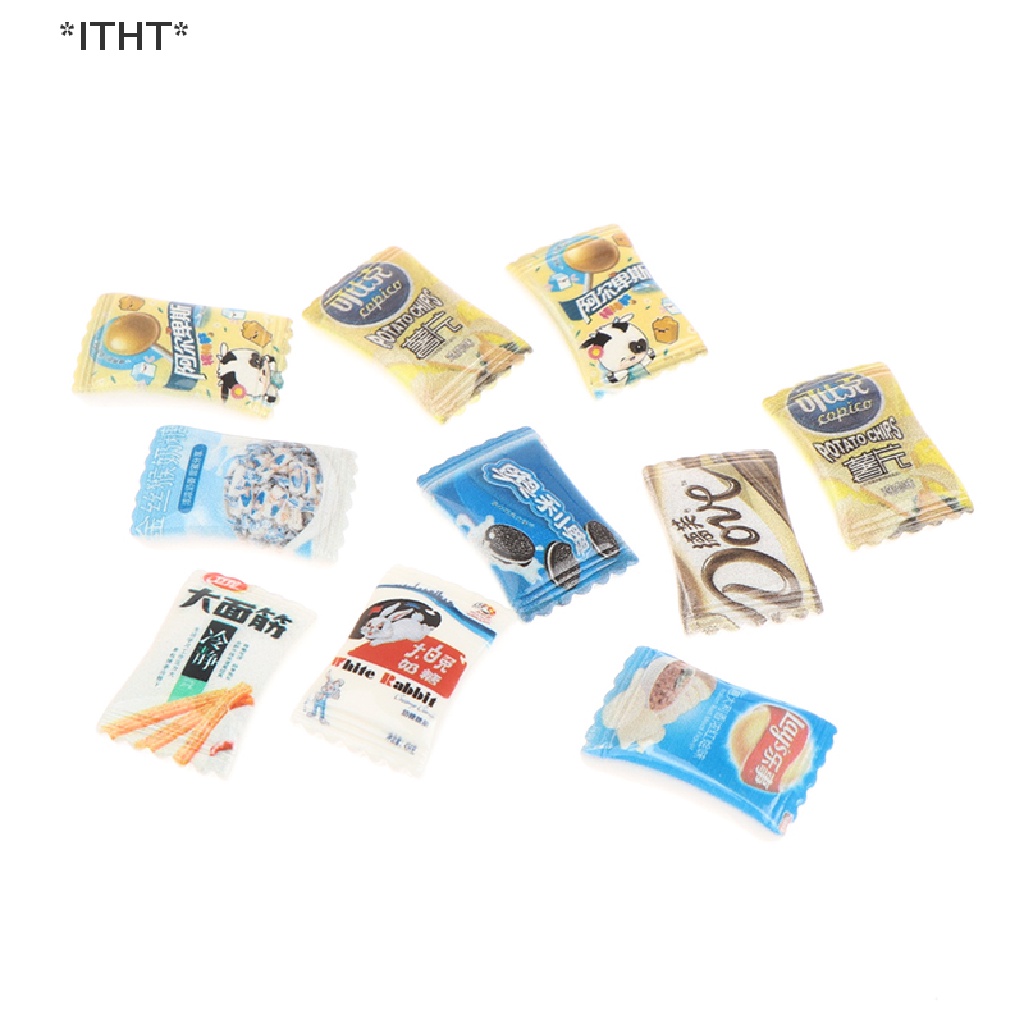 Set 10 Đồ Chơi Mô Hình Bánh Kẹo Khoai Tây Chiên Mini Cho Nhà Búp Bê