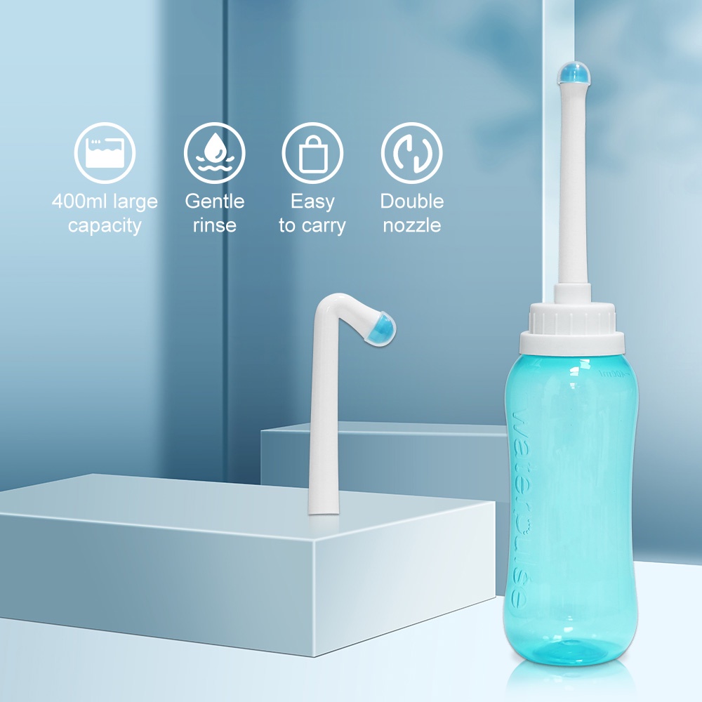 Bình Xịt Vệ Sinh Cầm Tay 400ml Kèm 2 Vòi Xịt Tiện Dụng