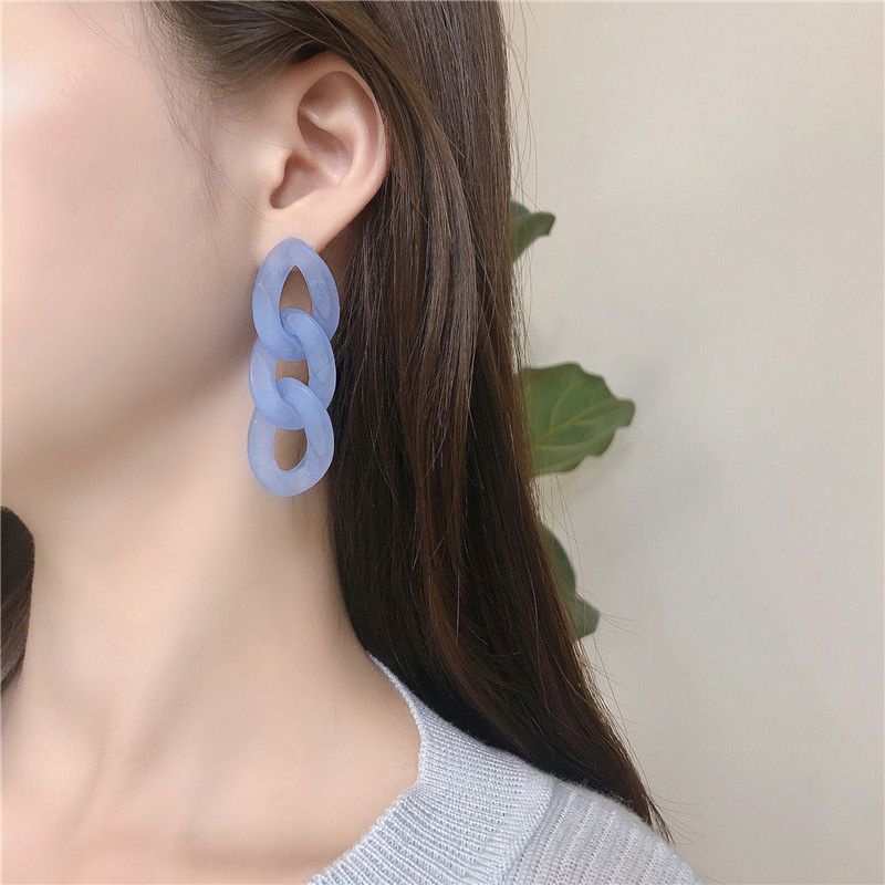 khuyên tai dài xích, bông tai phong cách độc lạ cá tính rực rỡ tết cocochang shop