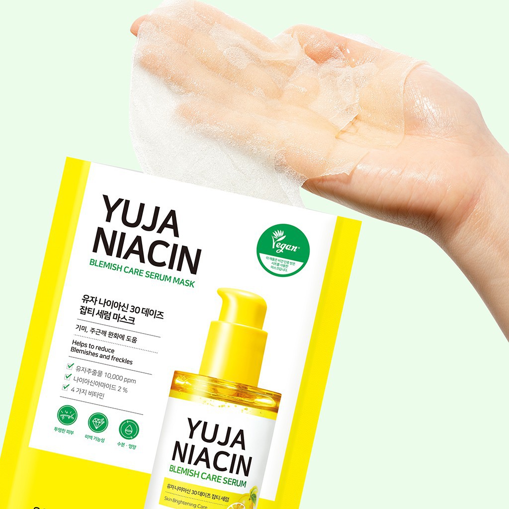 Mặt nạ dưỡng trắng da Some By Mi Yuja Niacin 30 days Blemish care serum mask (IP04) | Thế Giới Skin Care