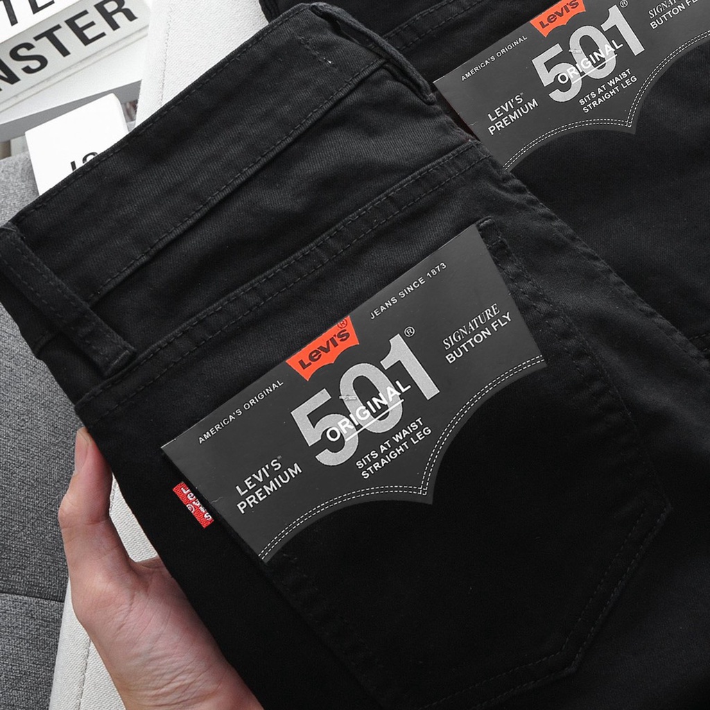 Quần jean dài nam chất vải dày dặn, tone màu nguyên bản form slim fit tôn dáng 6480