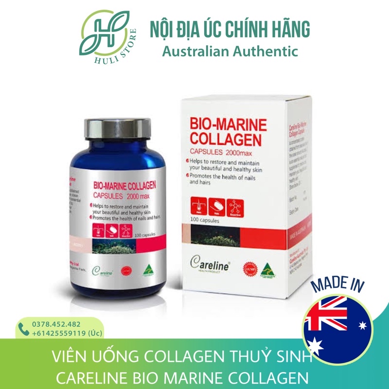 Viên uống đẹp da Collagen thủy sinh Careline Bio Marine Collagen