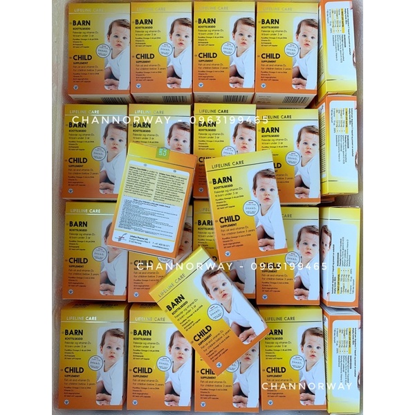[CHÍNH HÃNG] Dầu Cá Kim Cương DHA Vitamin D3 Lifeline Care Barn Nauy cho bé từ 4 tuần tuổi 🇳🇴
