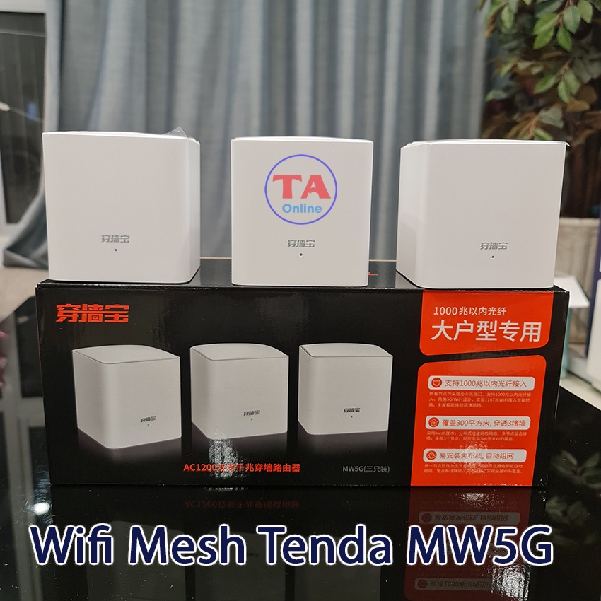 Wifi Mesh Tenda MW5G Cổng WAN LAN 1Gb Giải Pháp Wifi Cho Căn Hộ Nhà Phố