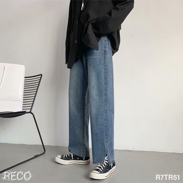 Quần jean nam Hàn Quốc cao cấp dáng rộng Trousers Loose R7TR51