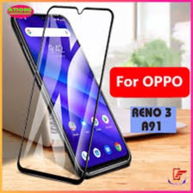 Bộ 2 Kính cường lực Oppo A91, Reno 3 bóng đẹp loại tốt
