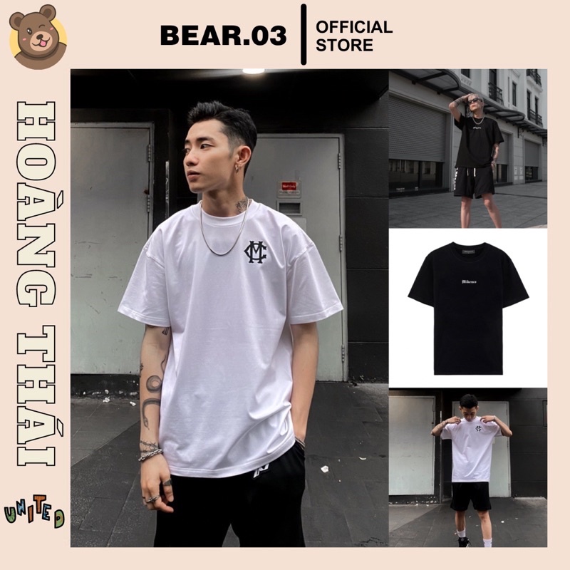 Áo thun cổ tròn Mikenco Interlocking logo , áo thun unisex nam nữ from rộng oversize