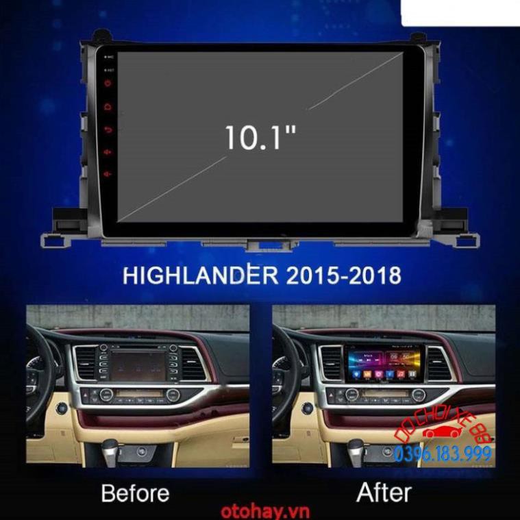 MẶT DƯỠNG XE HIGHLANDER 2015-2018 10INCH CANBUS CÓ JACK NGUỒN ZIN -Chuyên sỉ