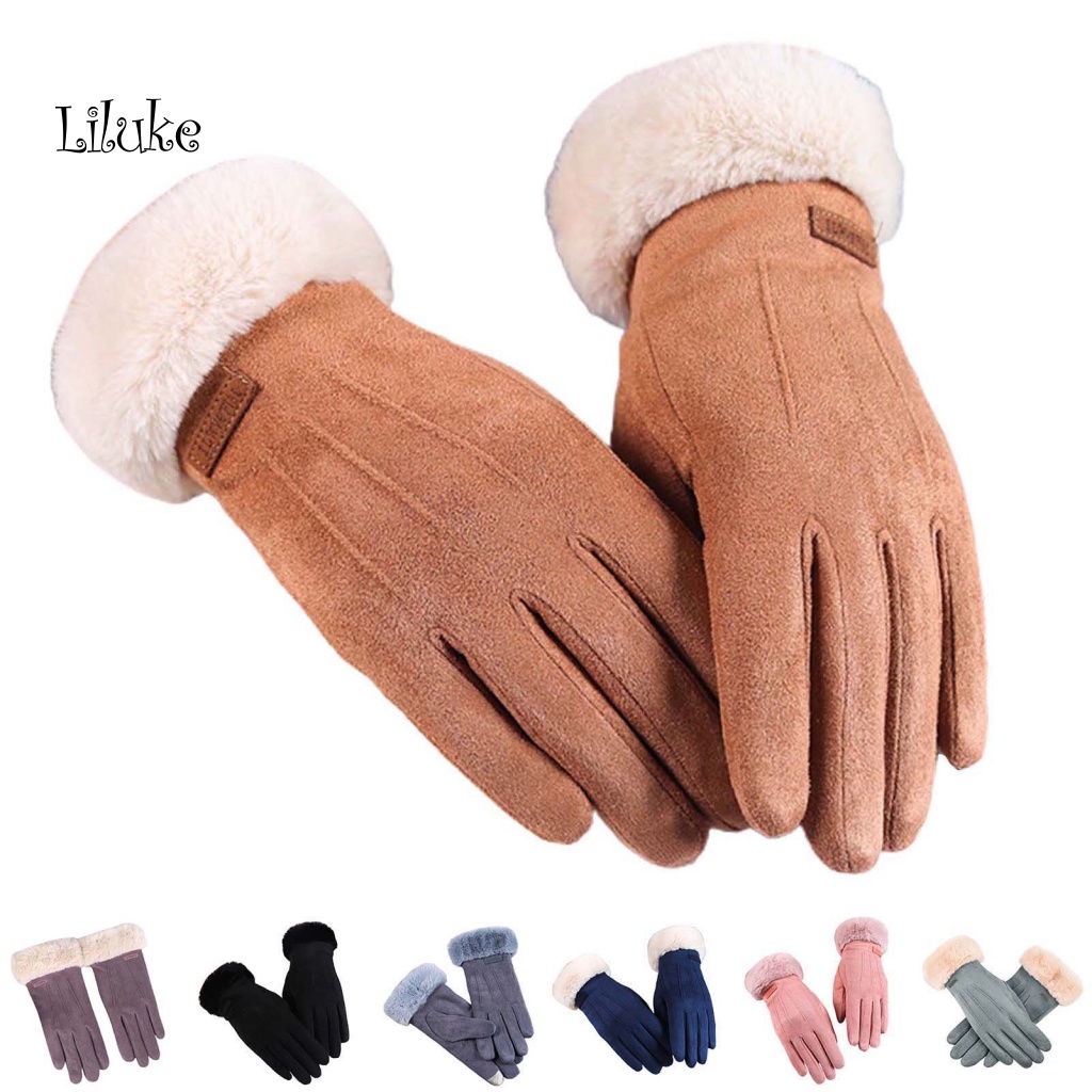 Găng Tay Lái Xe Chống Mài Mòn Màu Sắc Thời Trang Có Thể Dùng Màn Hình Cảm Ứng