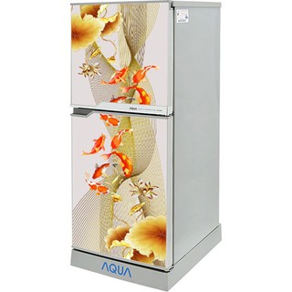 Decal dán tủ lạnh - Tranh cá chép và Hoa sen