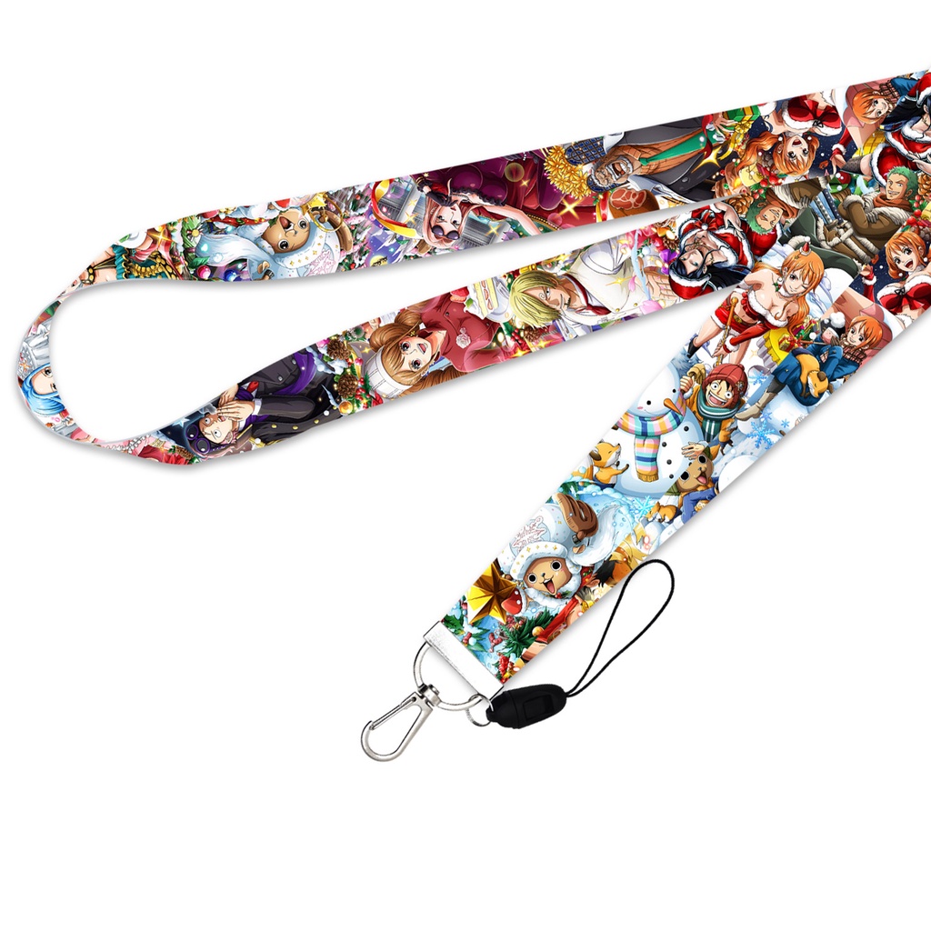 Dây Đeo Điện Thoại / Móc Khóa / Thẻ Hình one Piece Luffy Sauron webbing Mới Giáng Sinh Có Thể Tách Rờ
