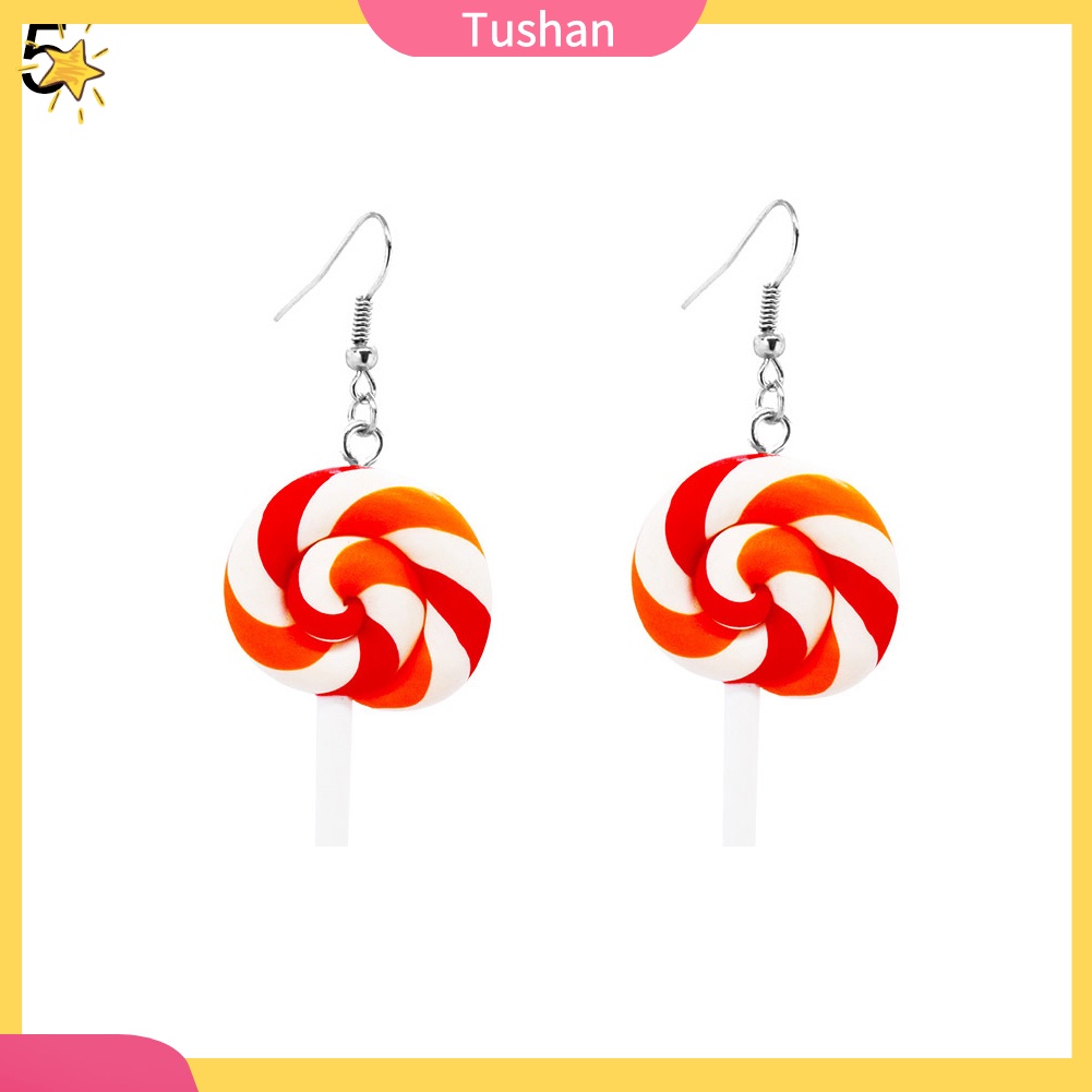 Khuyên tai nữ hình kẹo mút dễ thương xinh xắn