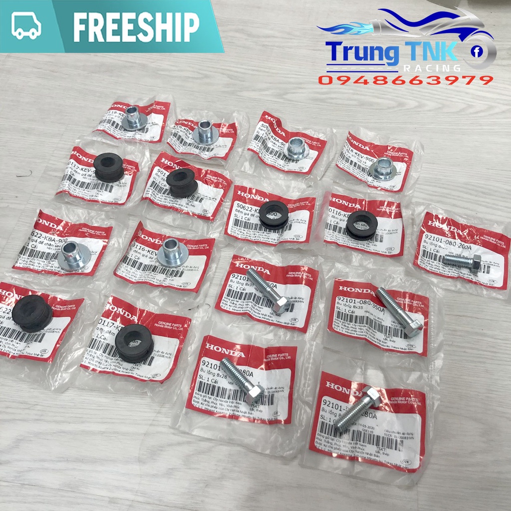 Bộ ốc gác chân sau wave chính hãng.