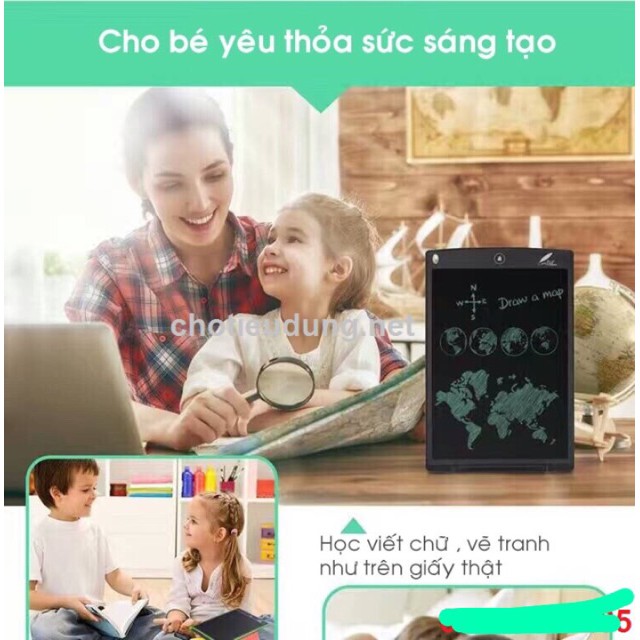 [ Giá rẻ] Bảng viết tự xoá-bảng vẽ điện tử LCD-Bảng điện tử thông minh Cho Bé