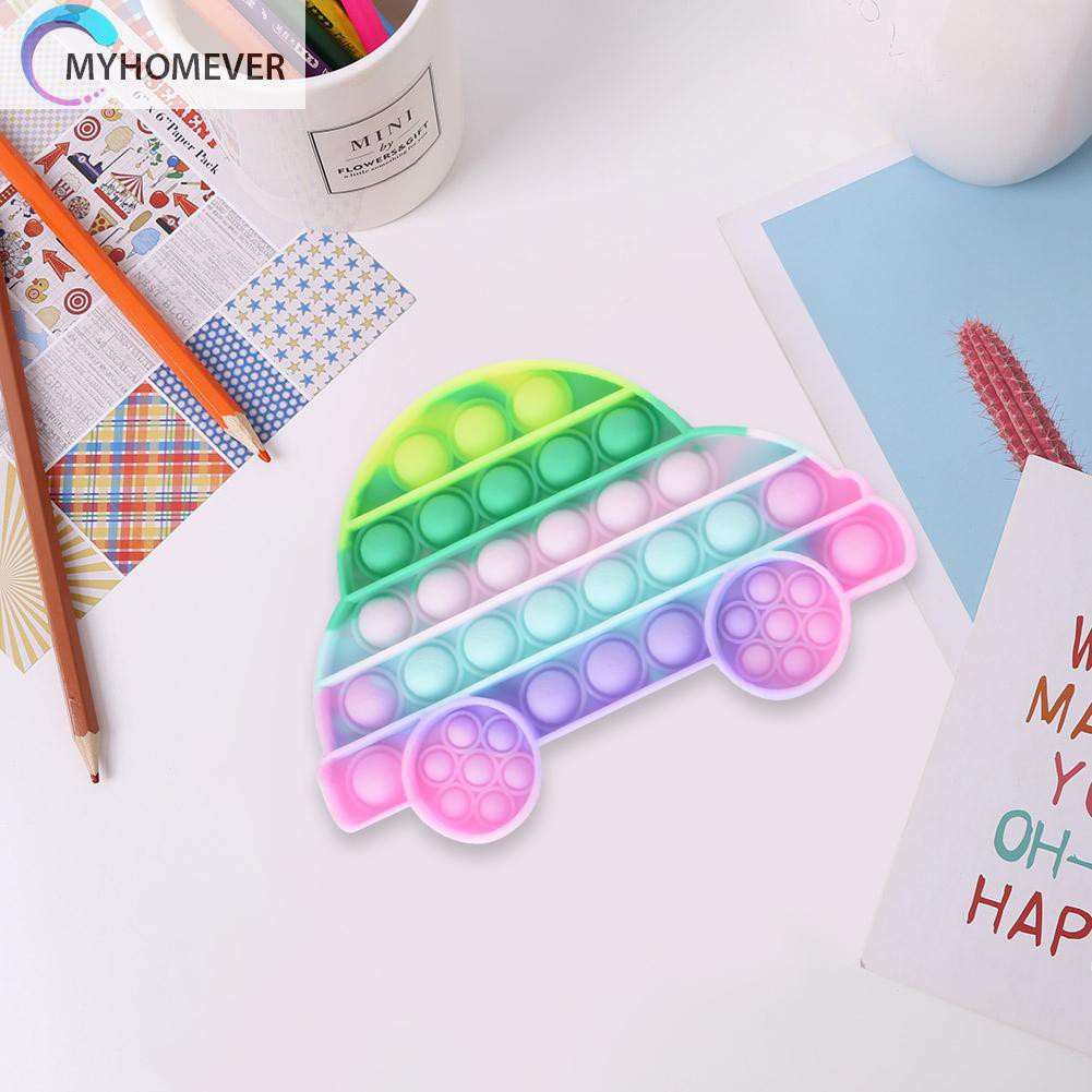 Pop It Fidget Đồ chơi Car Push Bubble Fidget Sensory Relax Đồ chơi Anti Stress Đồ chơis Rainbow Macaron
