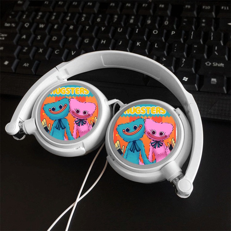 Tai nghe in hình game POPPY PLAYTIME dạng chụp cắm dây có mic tặng ảnh nhỏ gọn tiện lợi thời trang