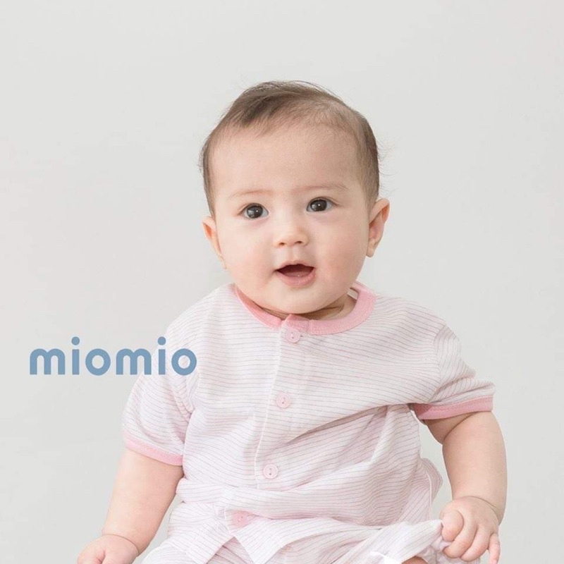 Bộ Quần Áo Sơ Sinh Cộc Tay MioMio Cho Bé, Chất Liệu 100% Cotton Mỏng, Mềm Thoáng Mát