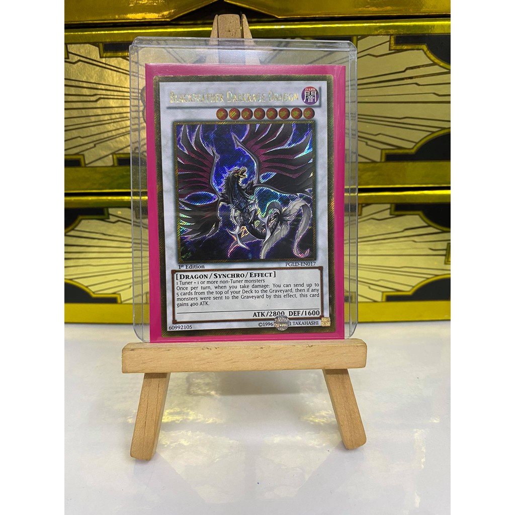 [ Dưa Hấu Yugioh ] Lá bài thẻ bài Blackfeather Darkrage Dragon - Gold Secret Rare - Tặng bọc bài nhựa bảo quản