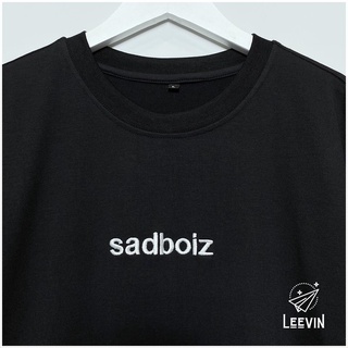 Áo thun nam nữ sadboiz signature form rộng unisex - kiểu áo phông tay lỡ form rộng ulzzang leevin store