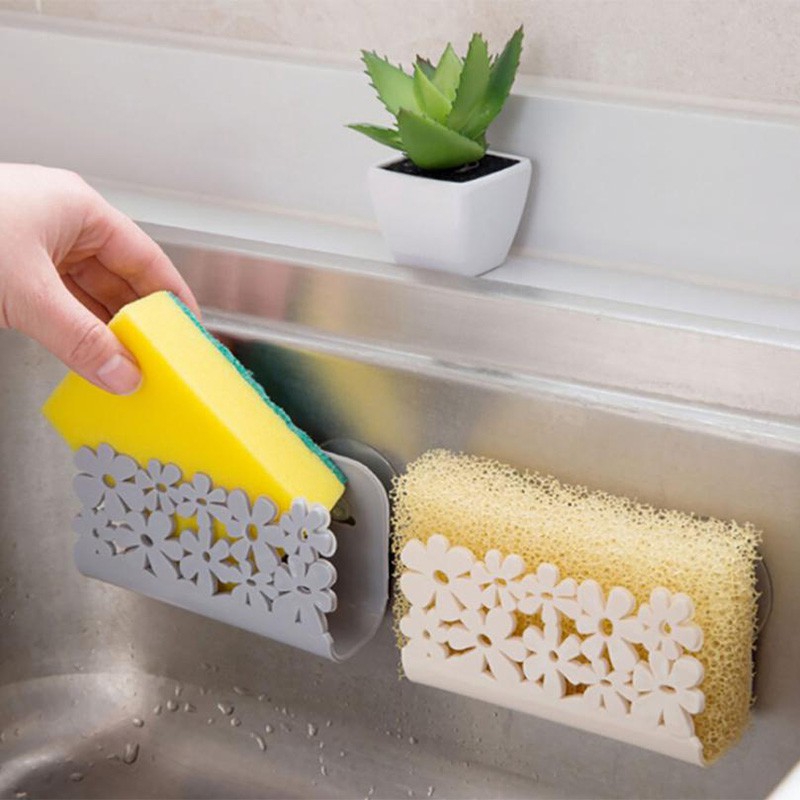 Giá treo xà phòng / mút rửa chén HOUSEEKER có đế giác hút chân không tiện dụng cho bồn rửa