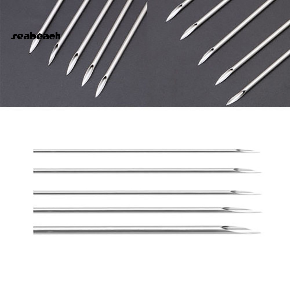 Bộ 10 cây kim xỏ khuyên 12/14/16/18/20g bằng thép không gỉ