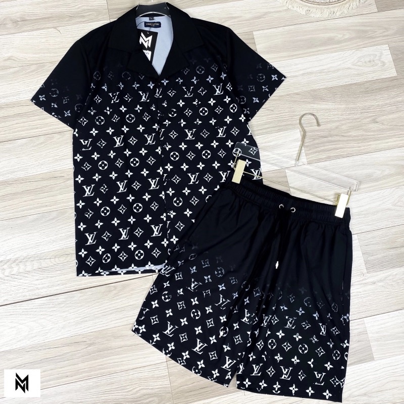 Bộ Pijama Lụa Nam Cộc Tay Hoạ Tiết 3D Nổi Cao Cấp
