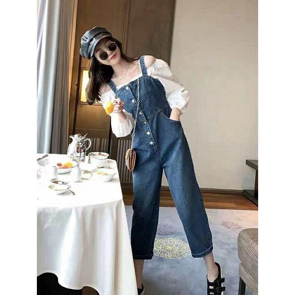 yếm jean dài size XS, size S