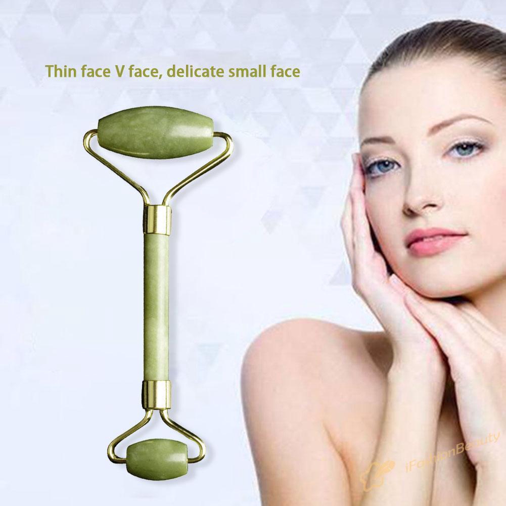 if▶2pcs Natural Jade Massage Roller Guasha Board SPA Therapy Skin Beauty Care♣