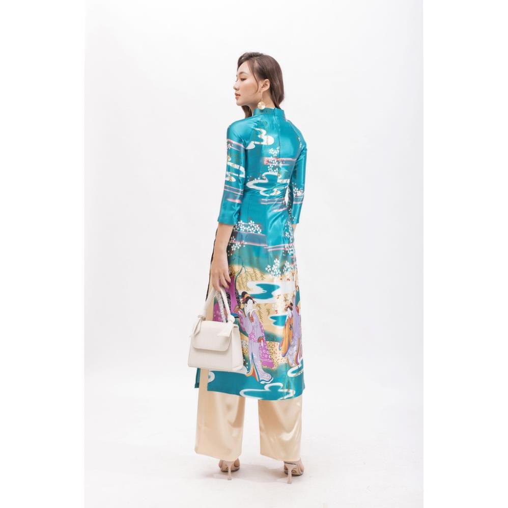 Áo Dài Truyền Thống, Áo Dài May Sẳn Có Cổ Chất Lụa Cao Cấp Họa Tiết Nhật Bản Hàng Thiết Kế Sang Trọng Quý Phái. | BigBuy360 - bigbuy360.vn