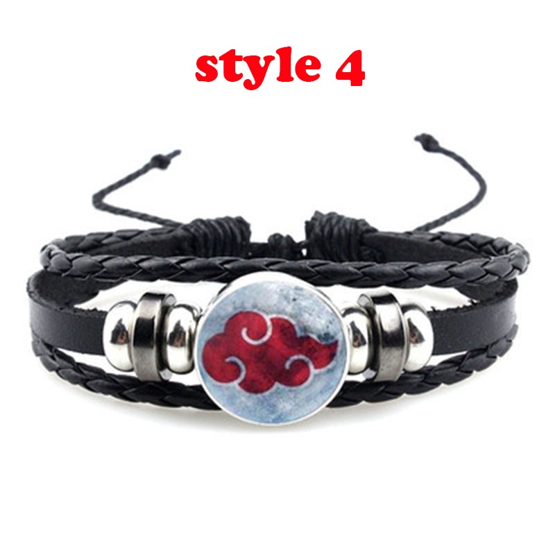Vòng Tay Da Họa Tiết Anime Naruto Akatsuki Sharingan Uchiha Itachi Kakashi