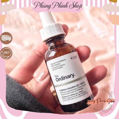 { Hàng Canada đi Air } Serum mắt Caffeine Solution 5% + EGCG - The Ordinary bao Auth bao check