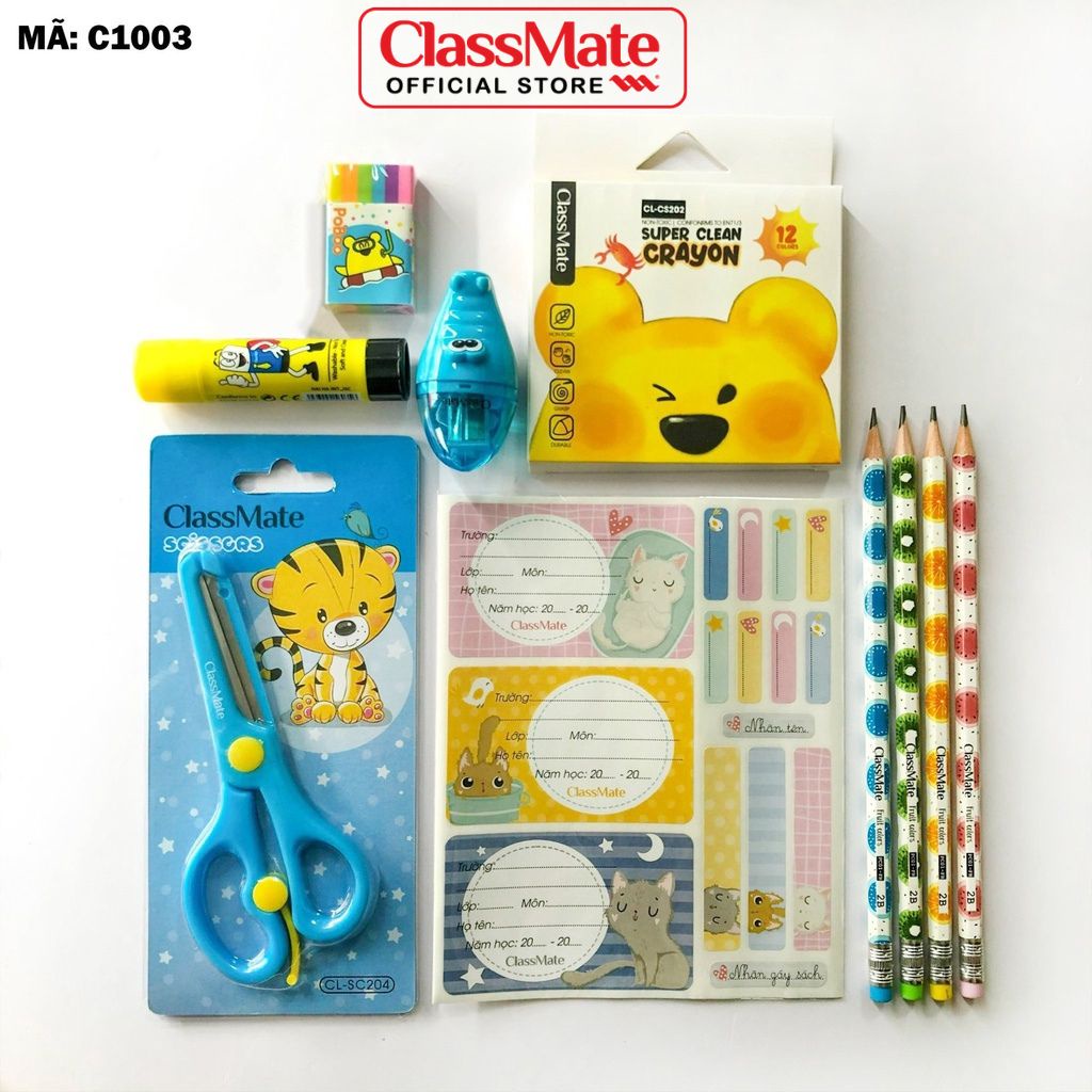 Bộ Quà Tặng, Phần Thưởng Cho Bé CLASSMATE Thiết Kế Hình Con Mèo Đáng Yêu C1003, C1004