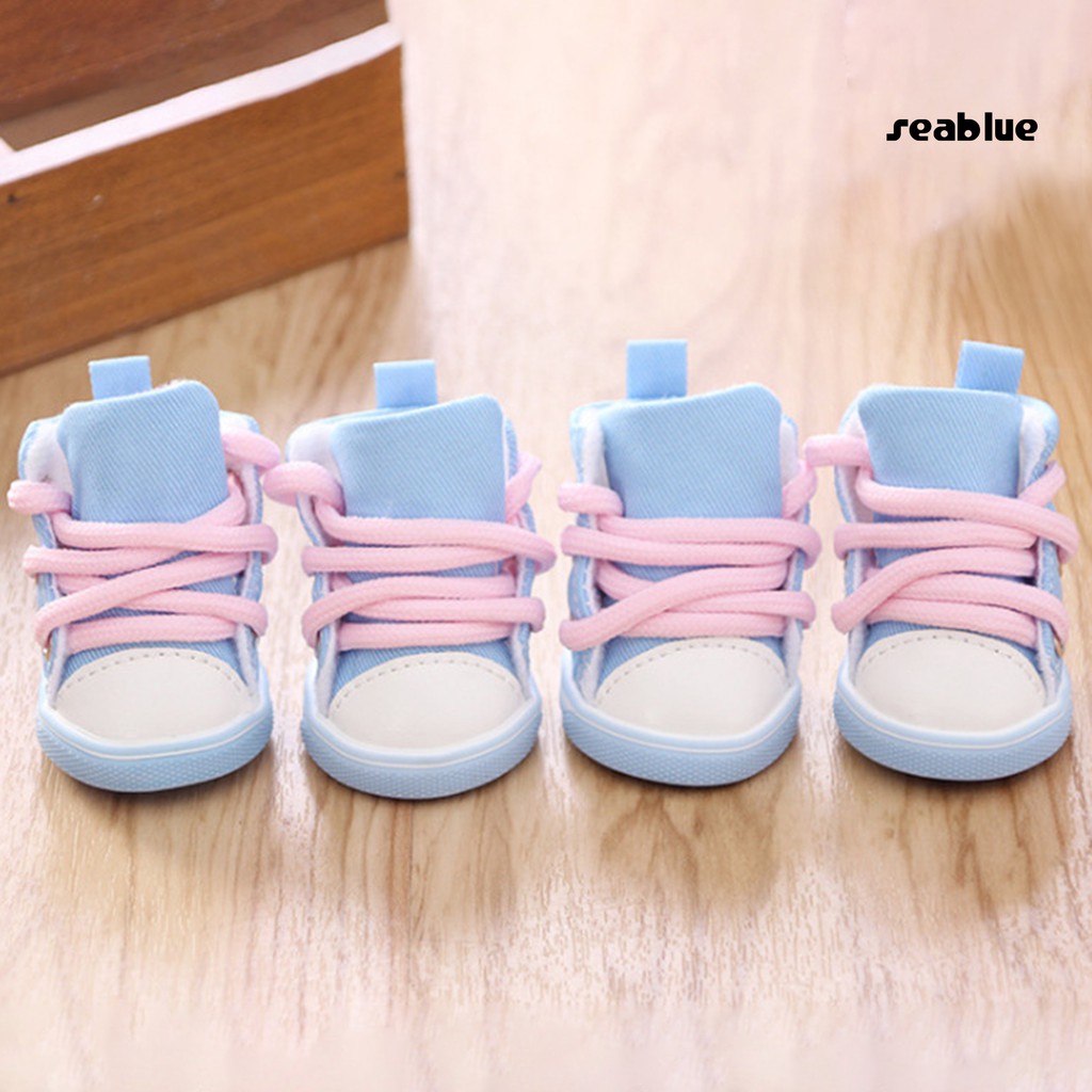 Set 4 Giày Sneaker Chống Trượt Cho Thú Cưng