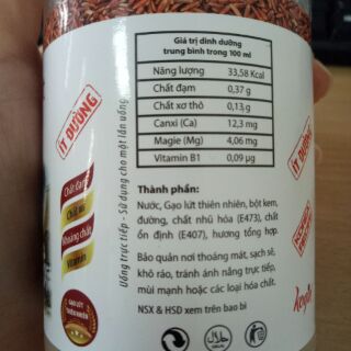 Sữa gạo lứ - sản phẩm của Vinalut