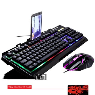 Combo bàn phím chuột giả cơ chuyên game g700 led + tặng kèm tấm lót chuột