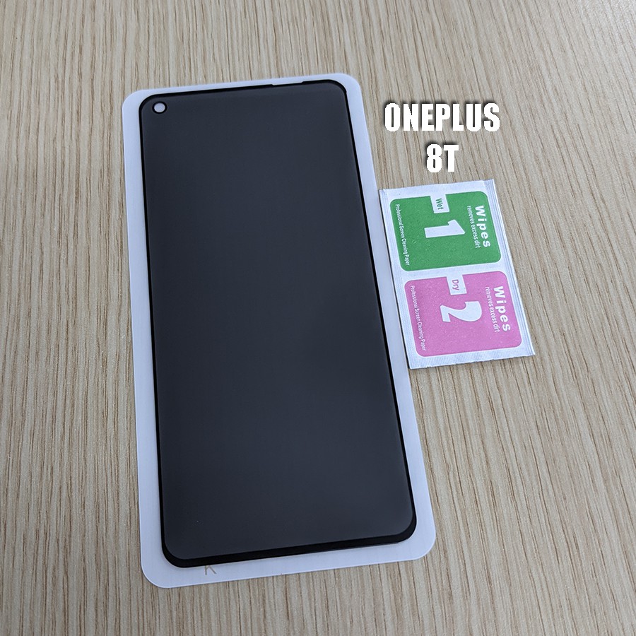 Kính cường lực chống nhìn trộm Oneplus 8T (tặng miếng lau màn hình)