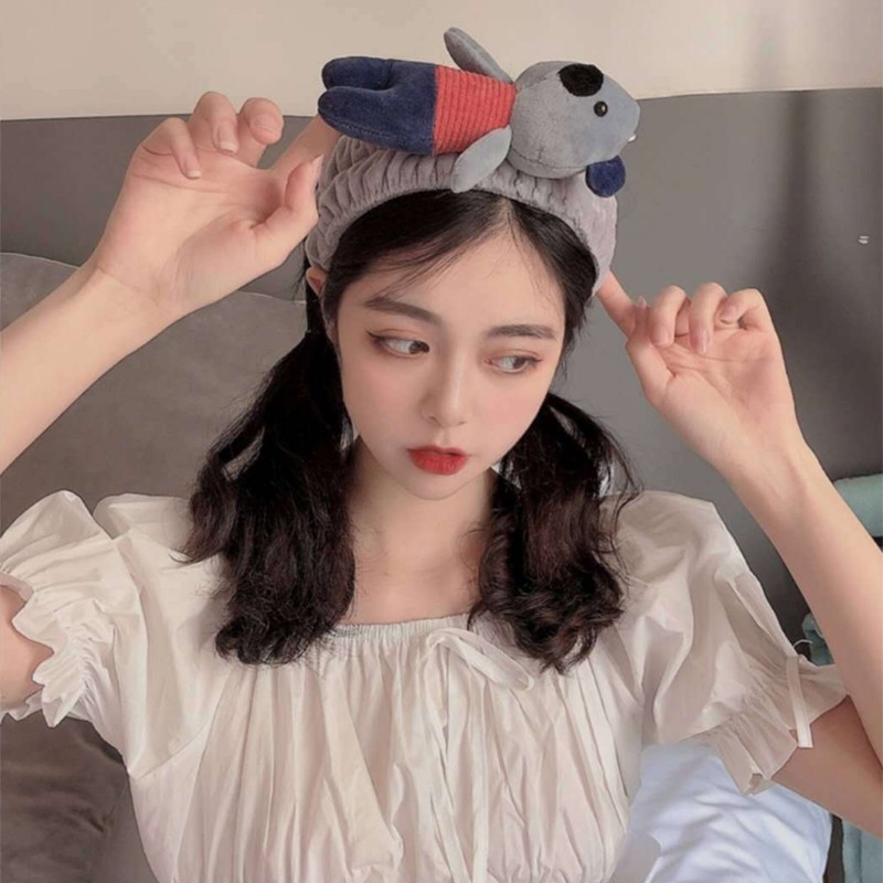 INS Korea Girls Cute Elastic Cat Ear Makeup Face Washing Headwrap Hairband Headbands Women Fashion Headband Accessories