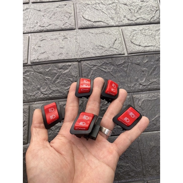 Công Tắc Passing SH Cho AirBlade, Wave, Future ( Kiểu Nút Sh 300i Đỏ)