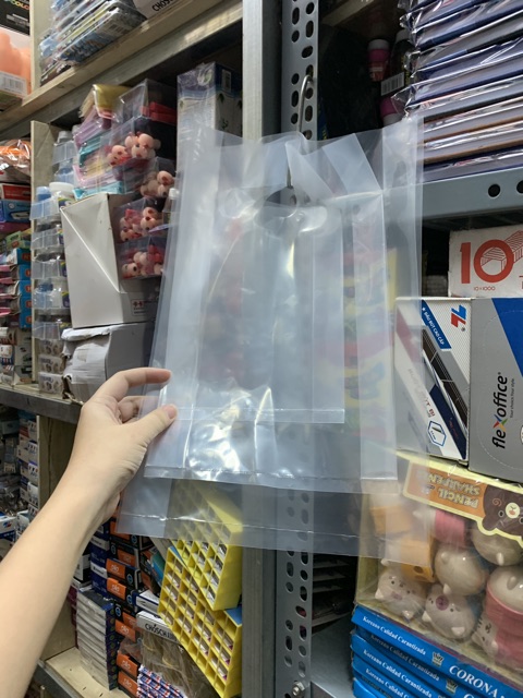 1KG Túi ni lông PE dẻo TRONG SUỐT, trong mờ dùng cho các shop